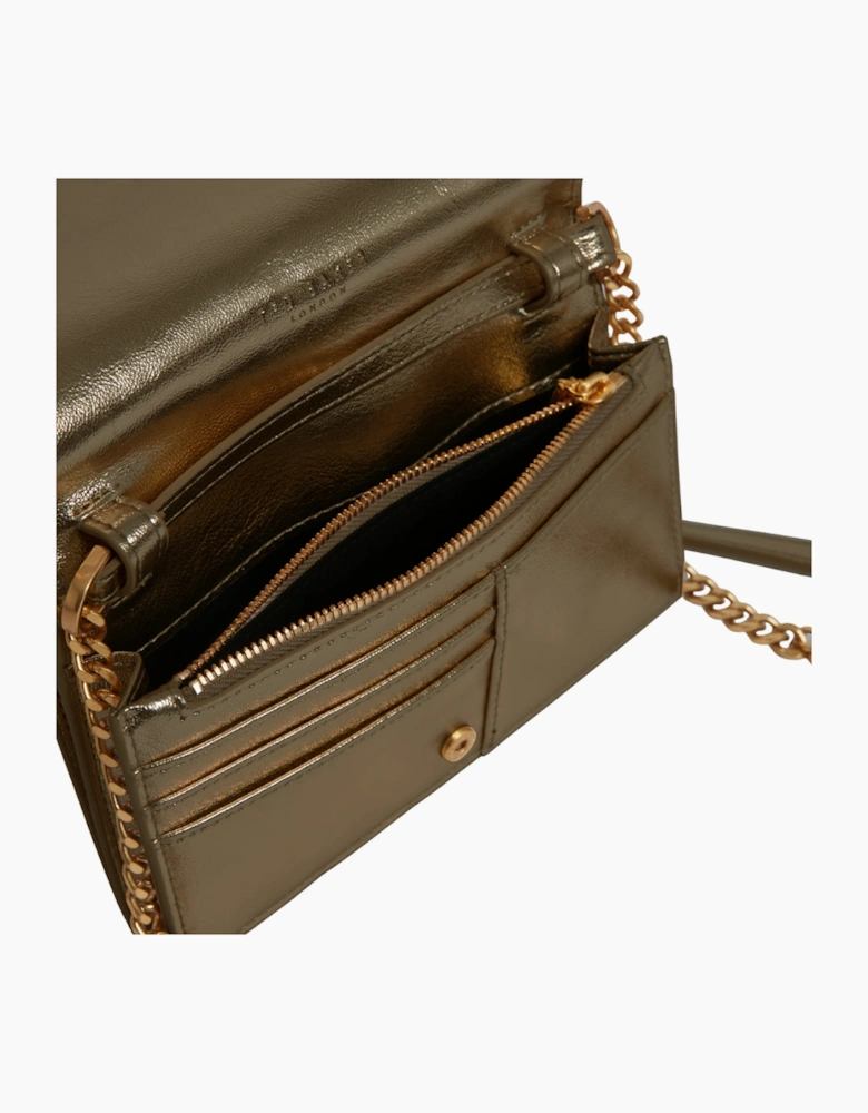 Ted Baker Crossbody Gold Flapover Bag
