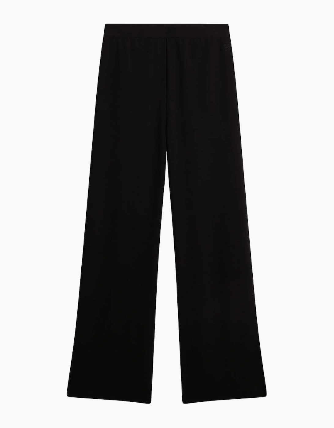Women's Ted Baker Gorjja Piping Detail Wide Leg Black Crepe Trouser - Size: 12