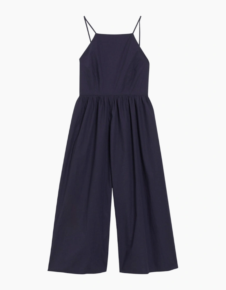 Ted Baker Eze Squared Neck Strappy cross over Dark Blue Jumpsuit