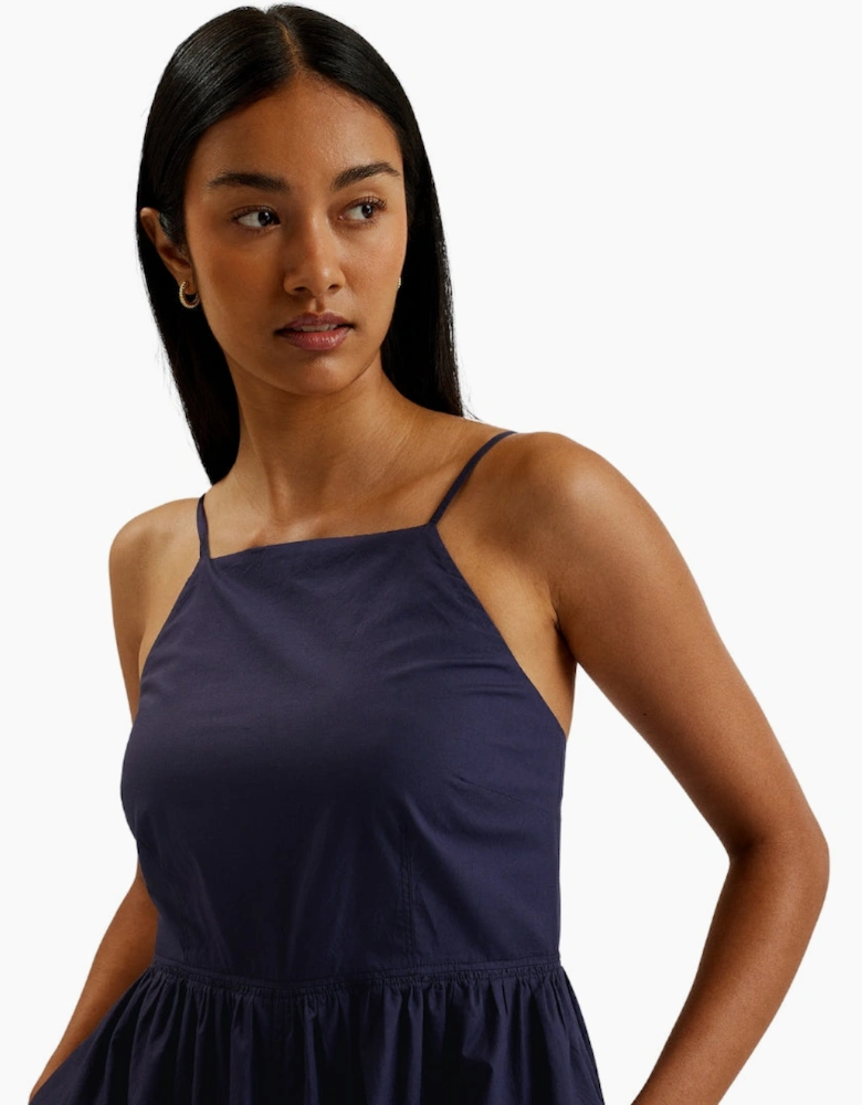 Ted Baker Eze Squared Neck Strappy cross over Dark Blue Jumpsuit