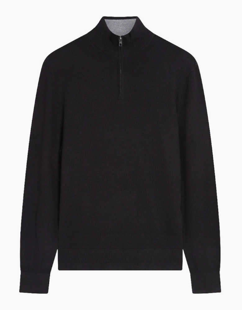 Ted Baker Limehas Merino Core Half Zip Black Jumper