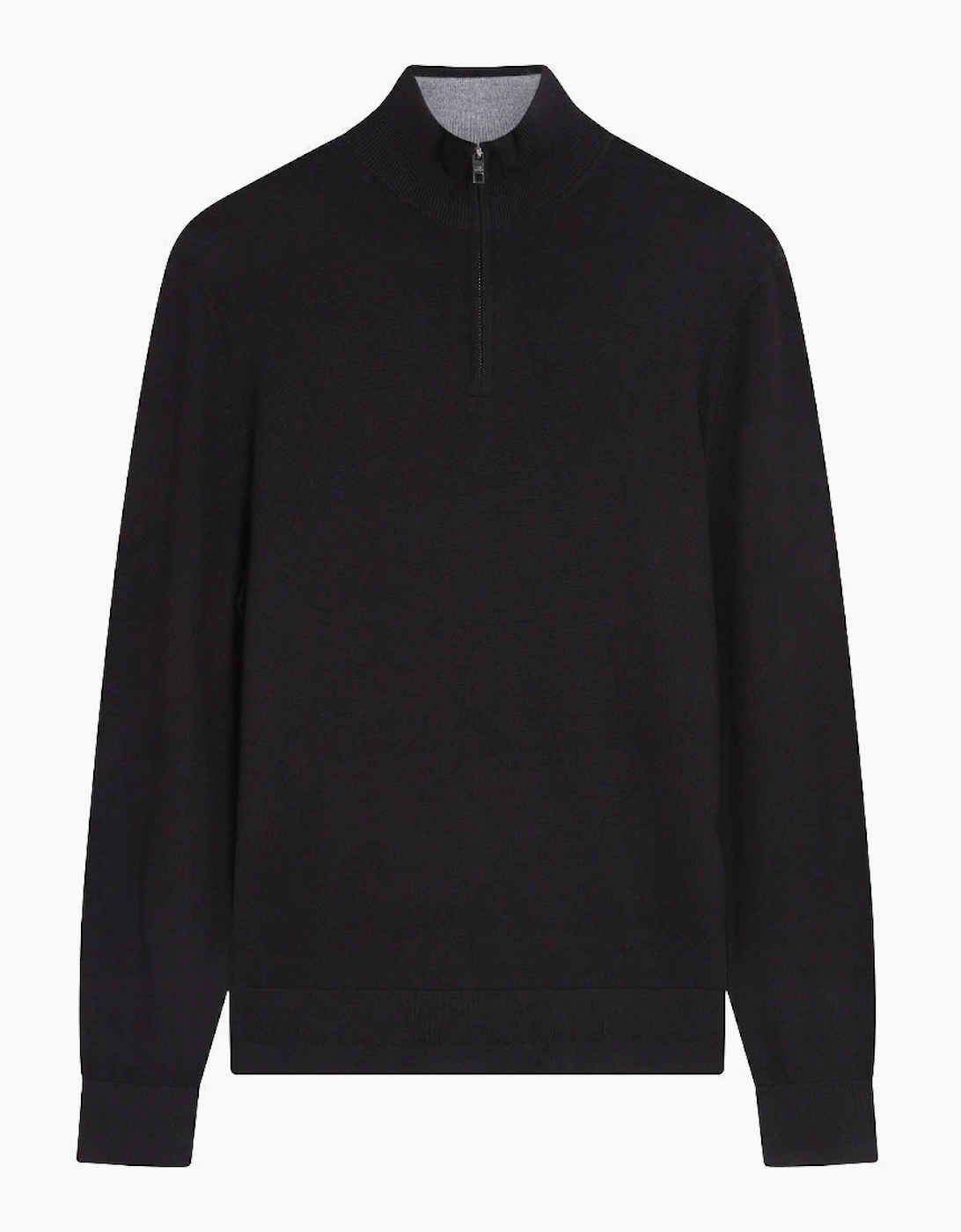 Ted Baker Limehas Merino Core Half Zip Black Jumper