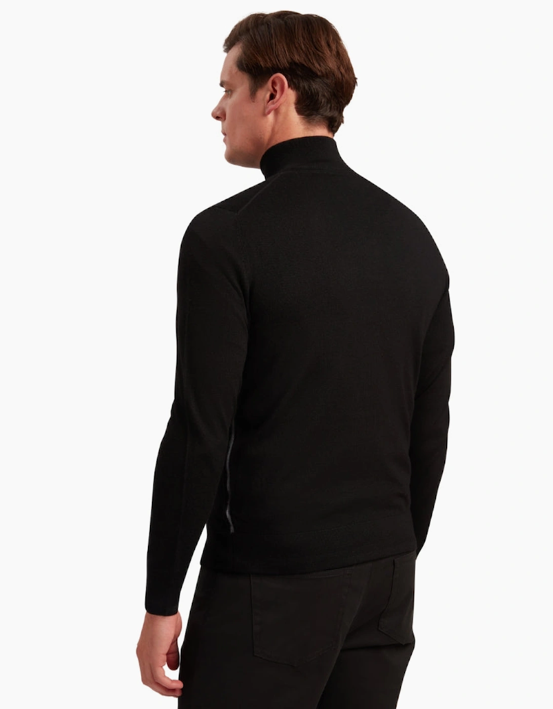 Ted Baker Limehas Merino Core Half Zip Black Jumper