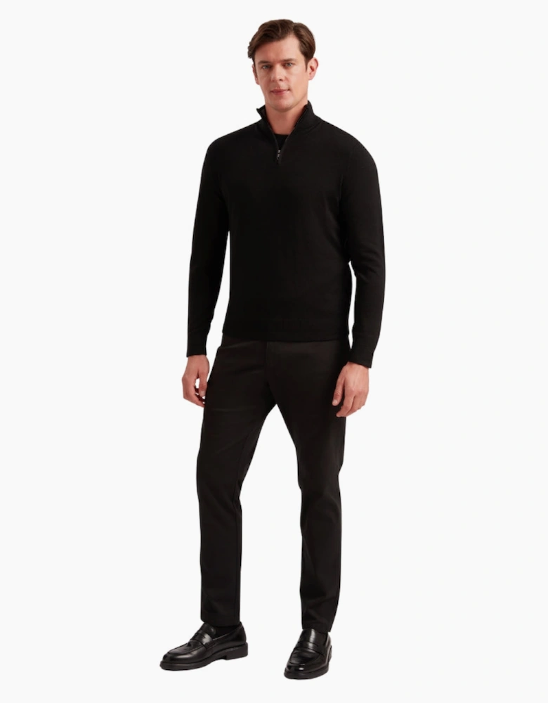 Ted Baker Limehas Merino Core Half Zip Black Jumper