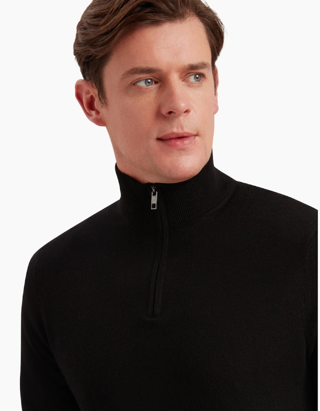 Ted Baker Limehas Merino Core Half Zip Black Jumper