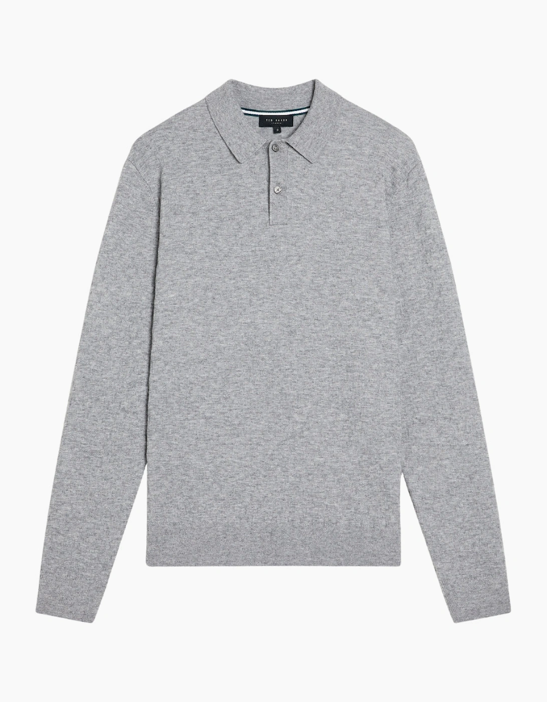 Ted Baker Men's Ted Baker Morar Stitch Knitted Grey Marl Polo Shirt