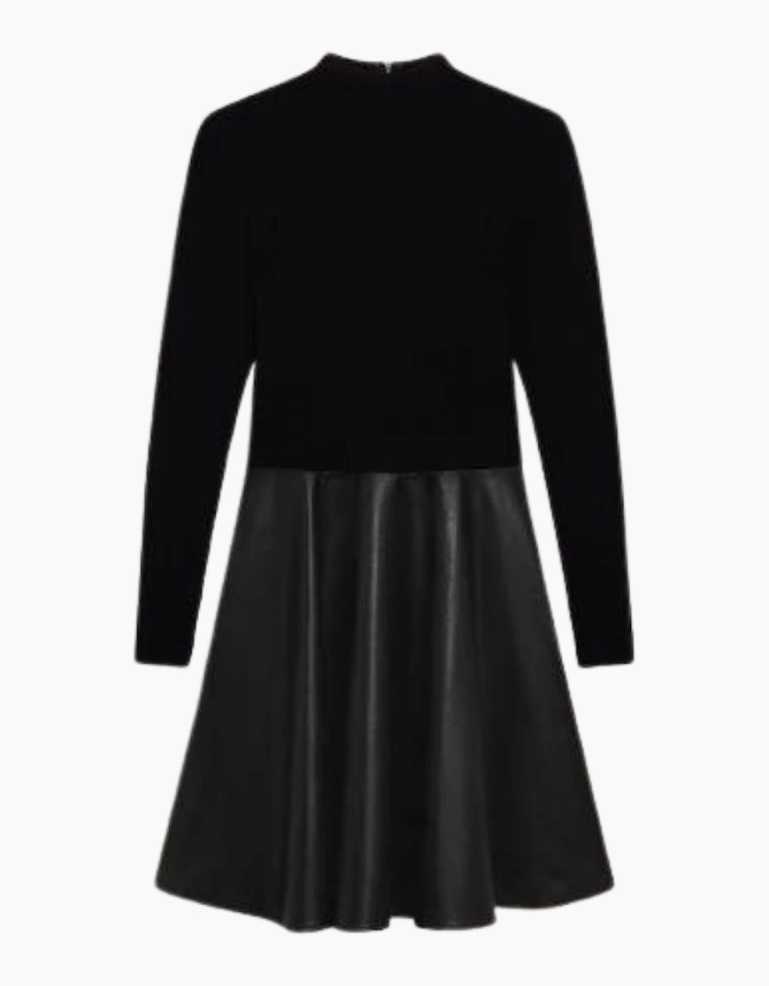 Ted Baker Midi Dress With Faux Leather Skirt