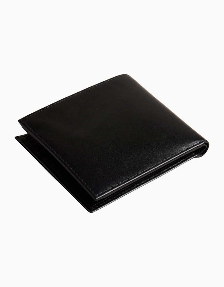 Ted Baker Prugs Embossed Corner Leather Bifold Black Wallet