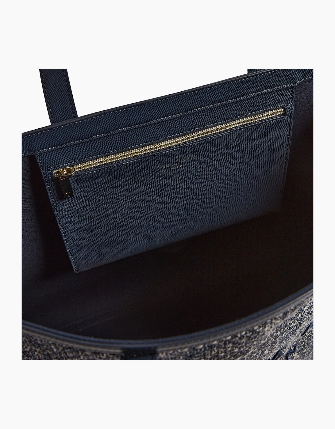 Ted Baker Tweekon Tweed Extra Large Navy Icon Bag