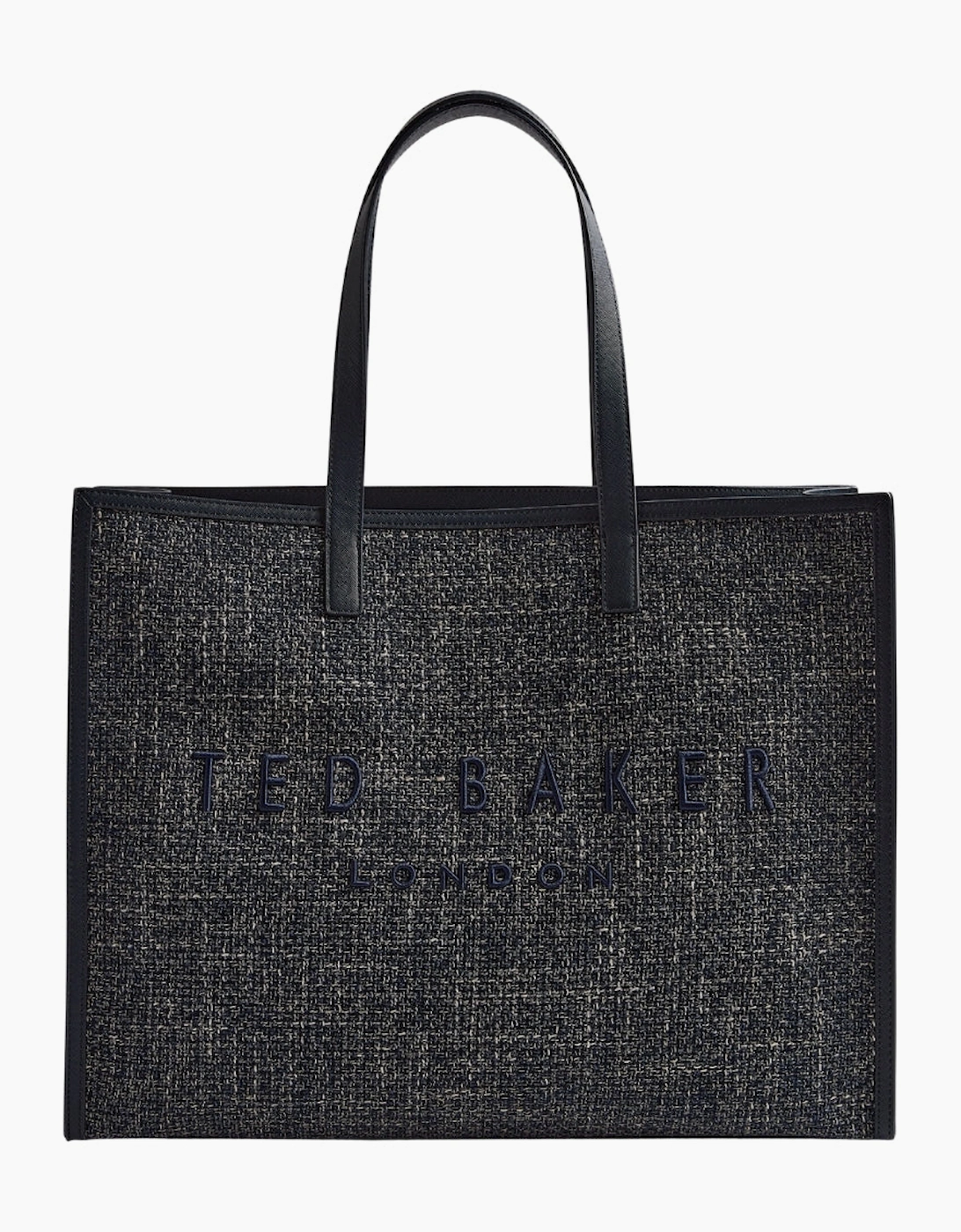 Ted Baker Tweekon Tweed Extra Large Navy Icon Bag