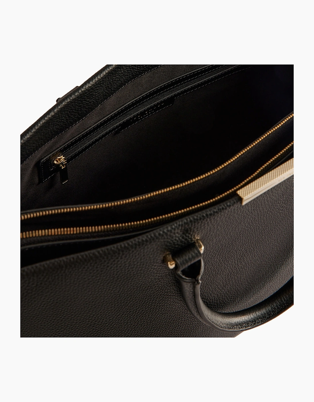 Ted Baker Rousaly Bar Detail Large Black Leather Tote