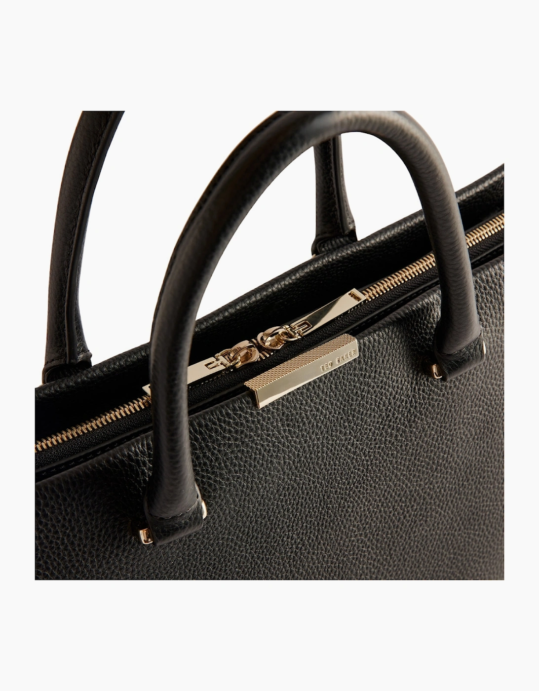 Ted Baker Rousaly Bar Detail Large Black Leather Tote