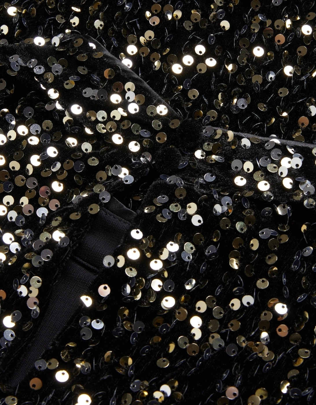 Ted Baker Audriyy Velvet Sequin Black Mini Dress