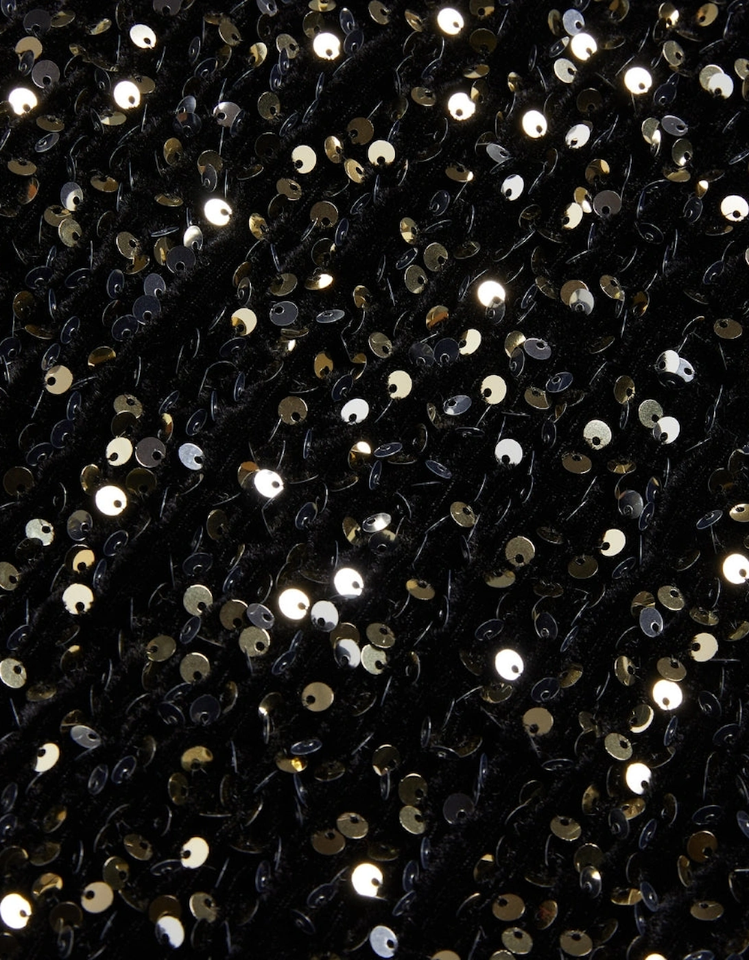Ted Baker Audriyy Velvet Sequin Black Mini Dress