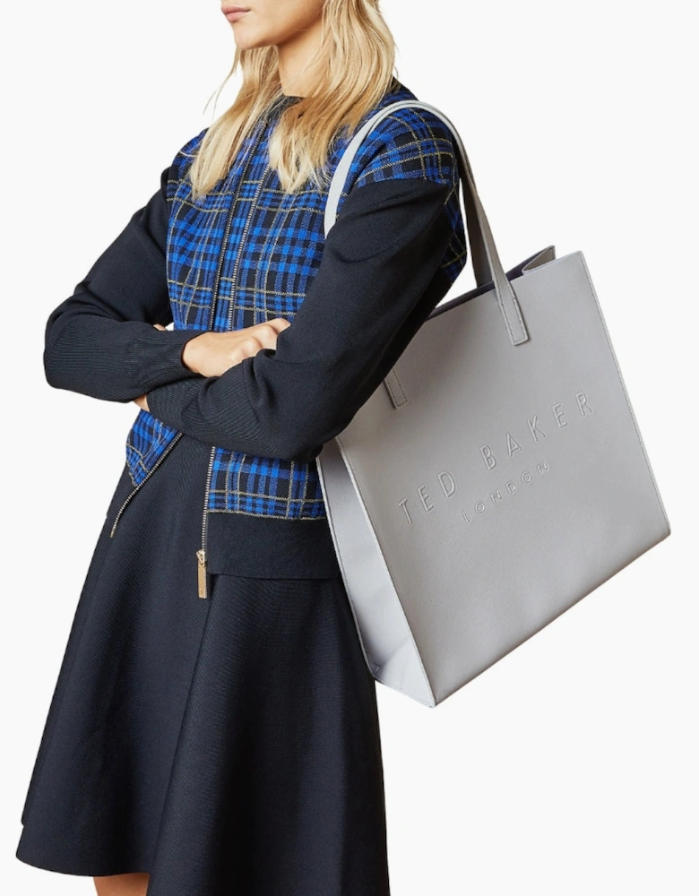 Ted Baker Crosshatch Large Icon Light Grey Bag