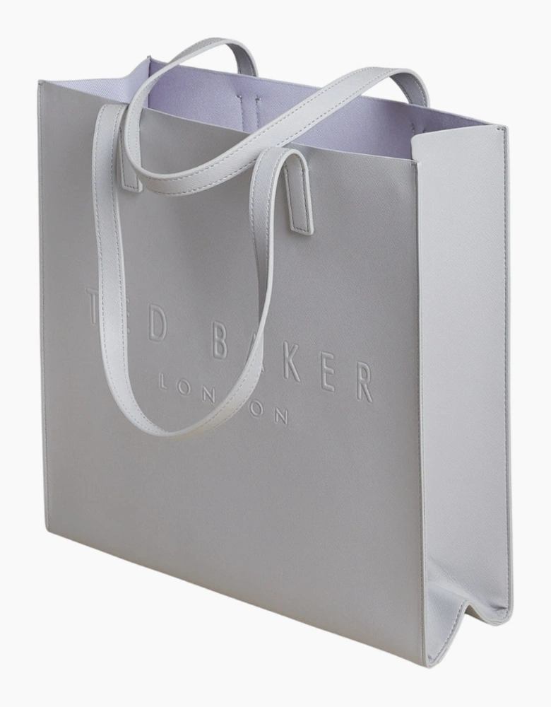 Ted Baker Crosshatch Large Icon Light Grey Bag