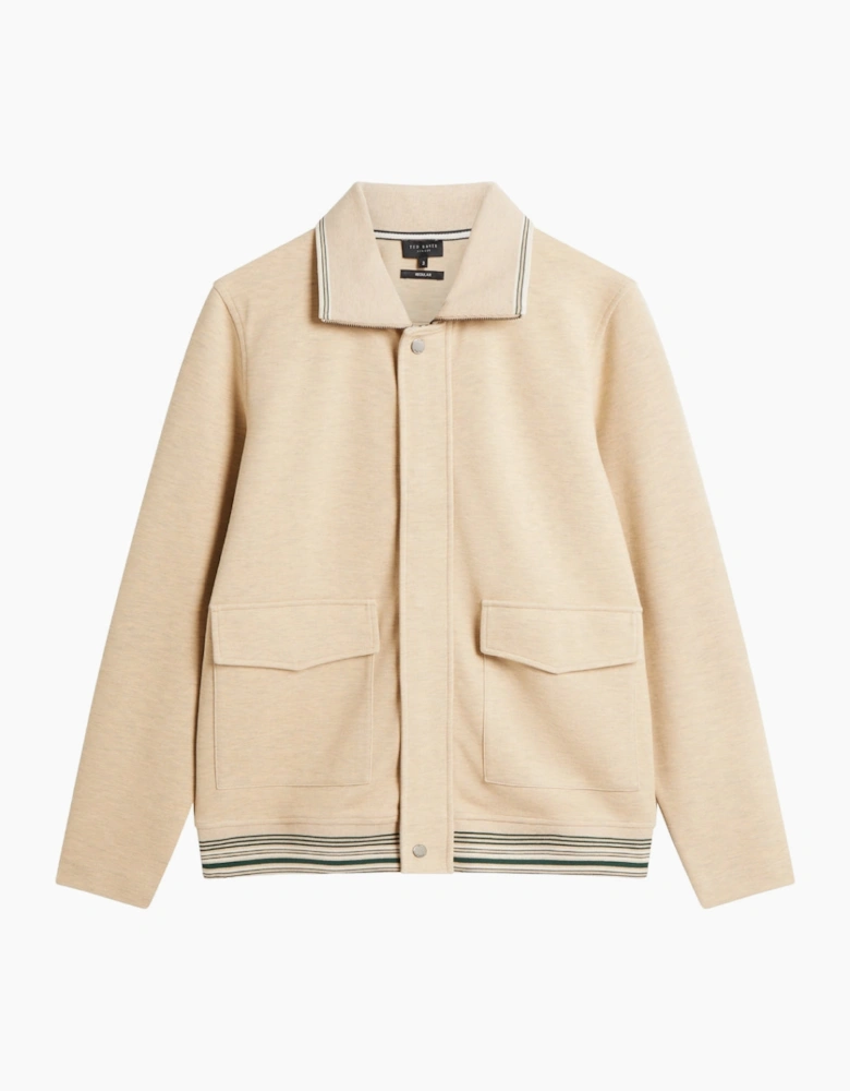 Ted Baker Mall Concealed Placket Taupe Jacket
