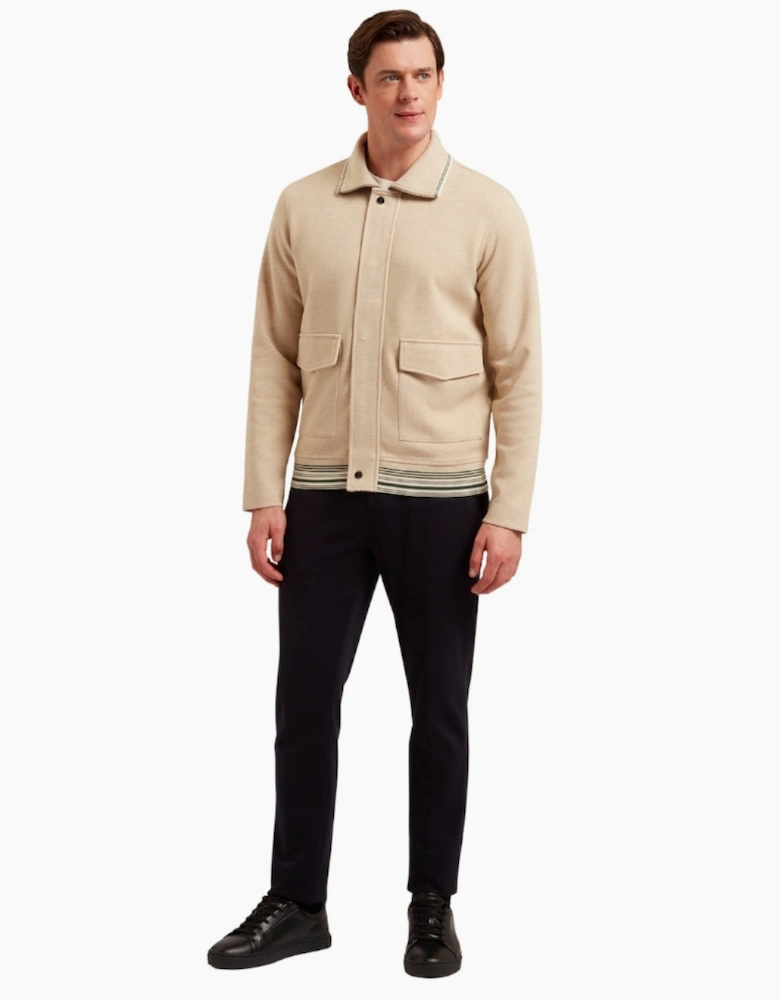 Ted Baker Mall Concealed Placket Taupe Jacket