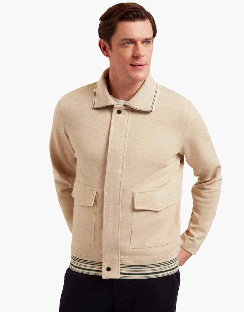 Ted Baker Mall Concealed Placket Taupe Jacket