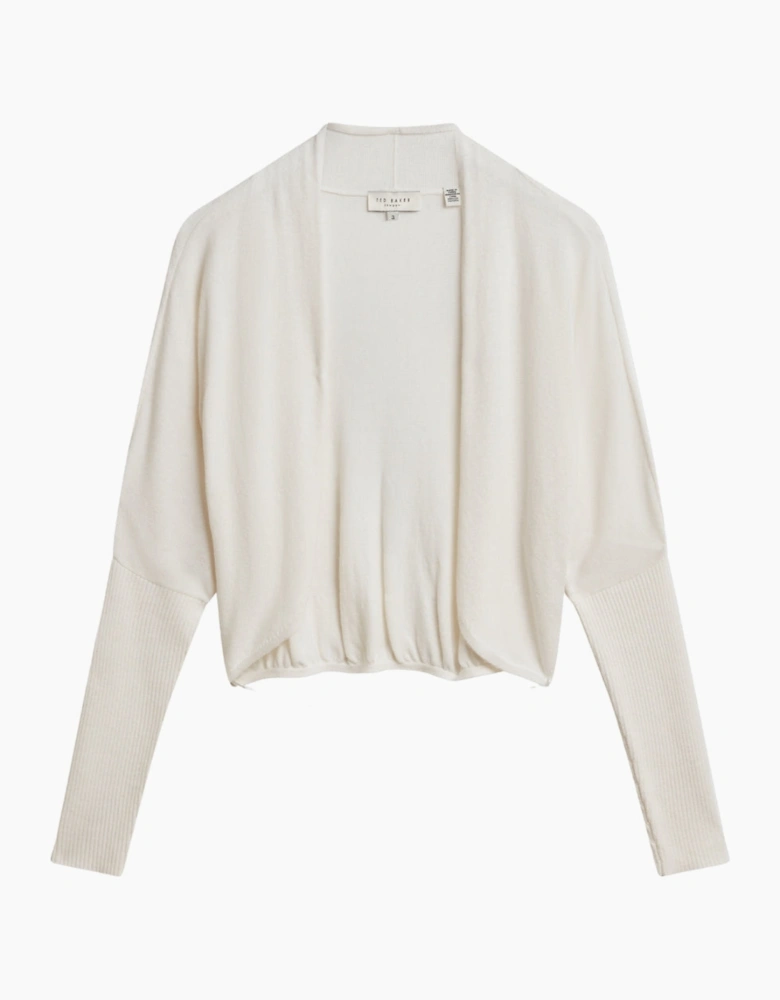 Ted Baker Gabrlaa Circular Knit Cropped Ivory Shrug