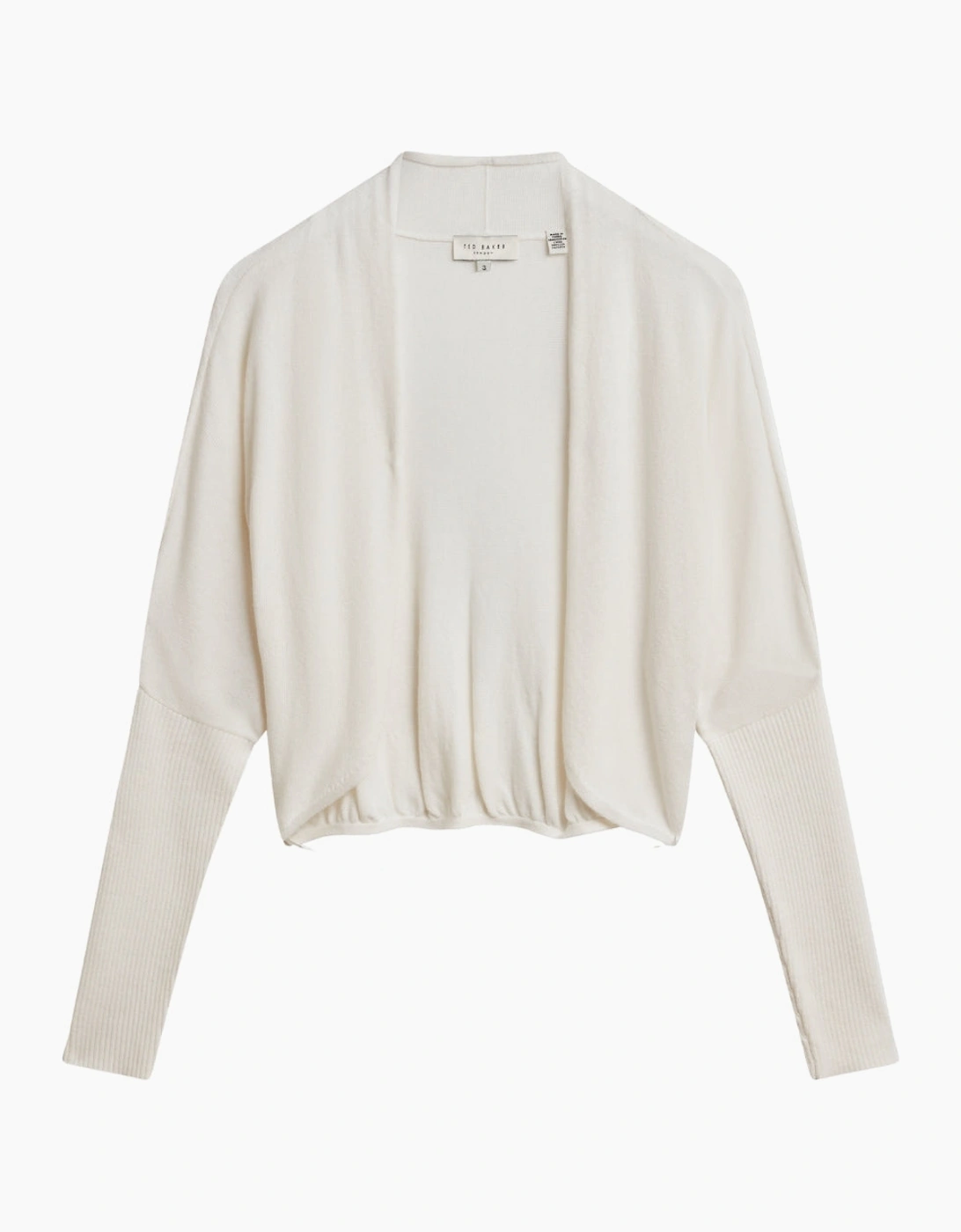 Ted Baker Gabrlaa Circular Knit Cropped Ivory Shrug