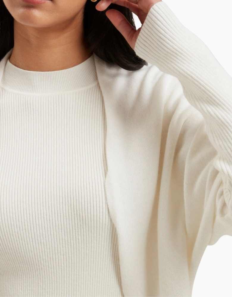 Ted Baker Gabrlaa Circular Knit Cropped Ivory Shrug