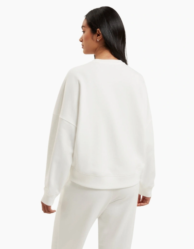 Ted Baker Janettt Embroidered Logo Balloon Sleeve Ivory Jumper
