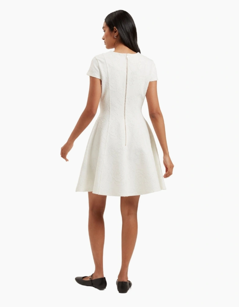Ted Baker Codaa Embroidered Ponte Mini Ivory Skater Dress
