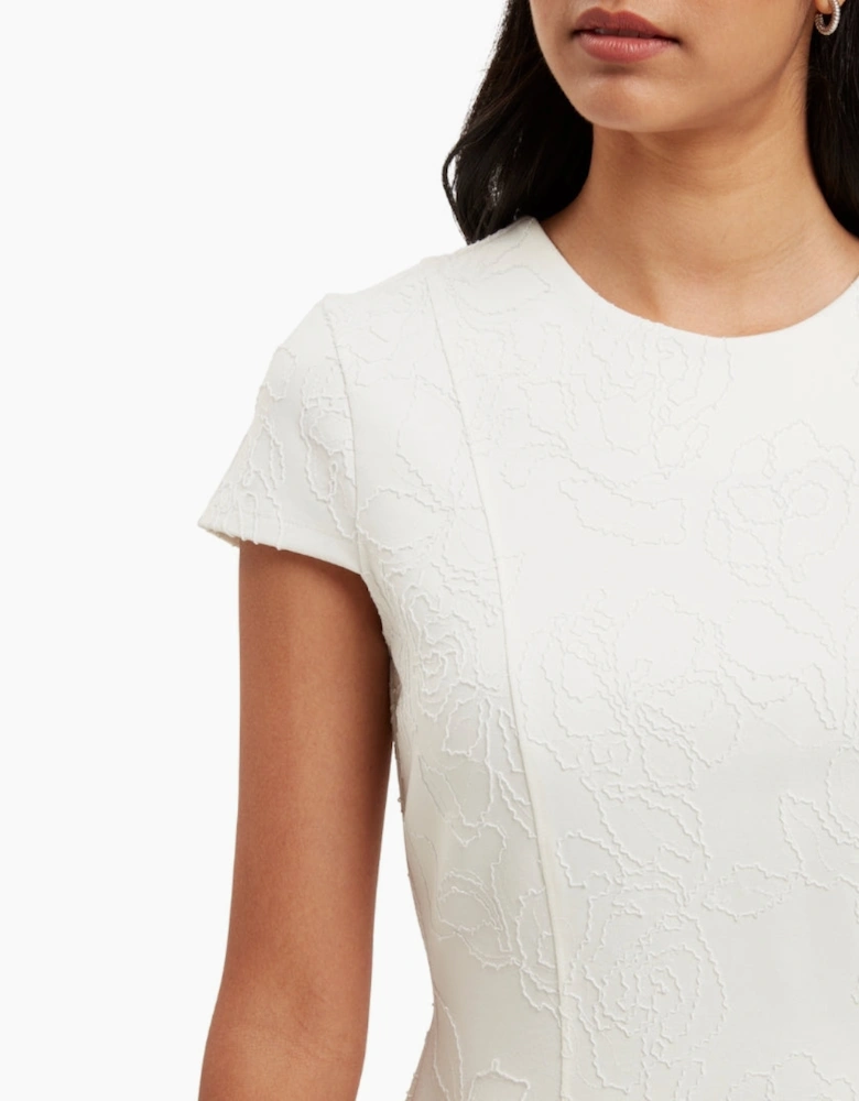 Ted Baker Codaa Embroidered Ponte Mini Ivory Skater Dress