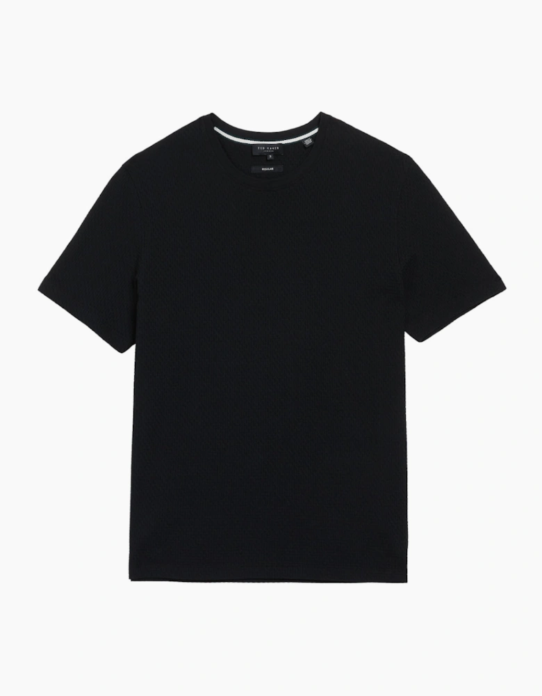 Ted Baker Curlys Regular Textured Black T-Shirt