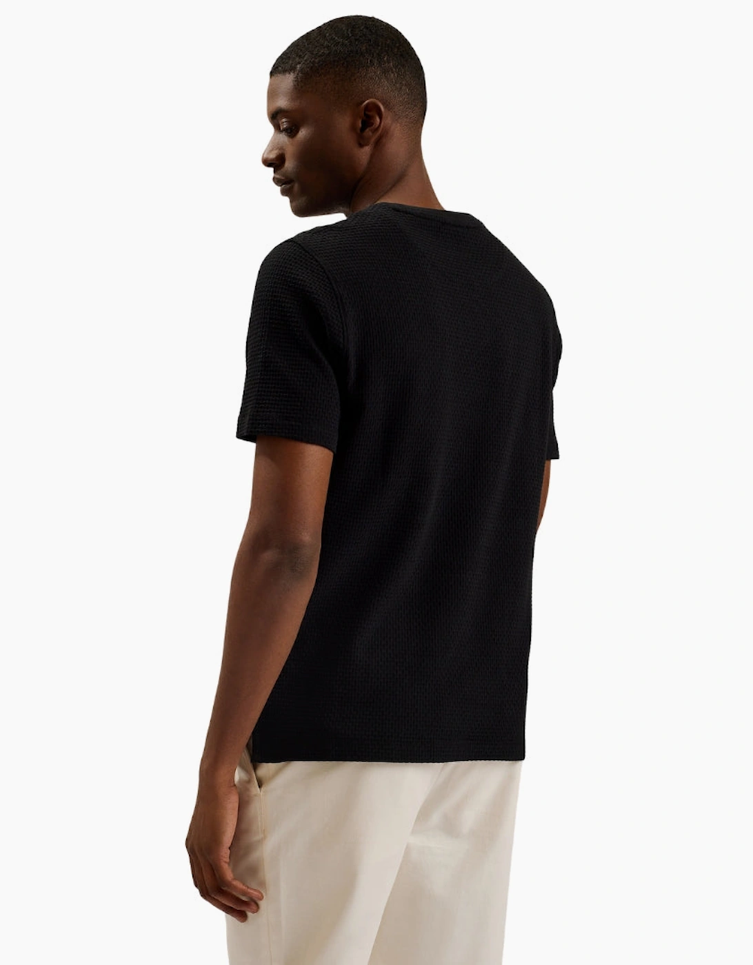 Ted Baker Curlys Regular Textured Black T-Shirt