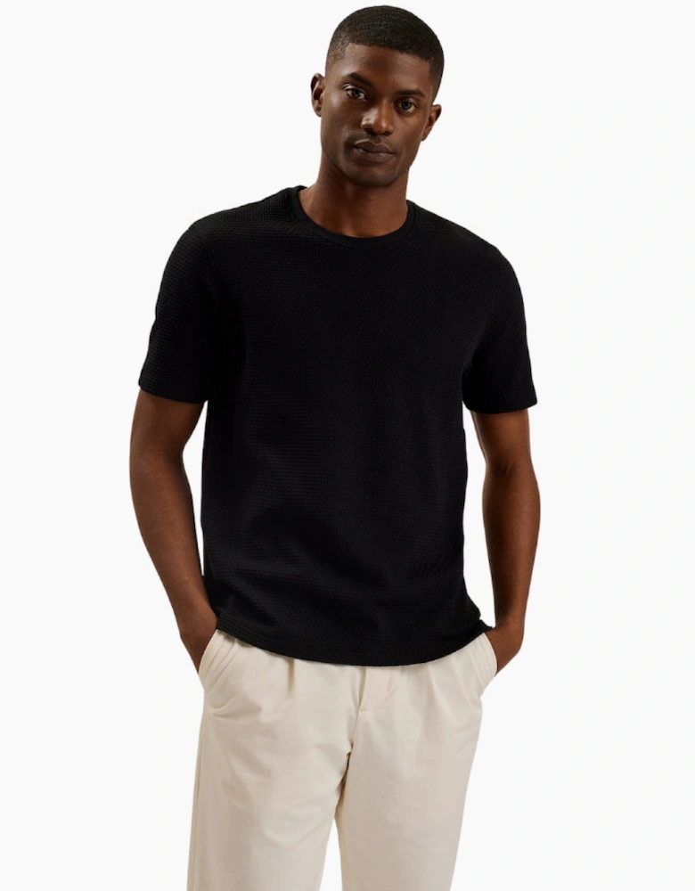 Ted Baker Curlys Regular Textured Black T-Shirt