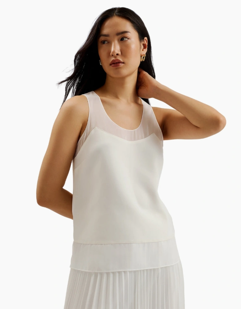 Ted Baker Tilama Ivory Tank Top with Racer Back