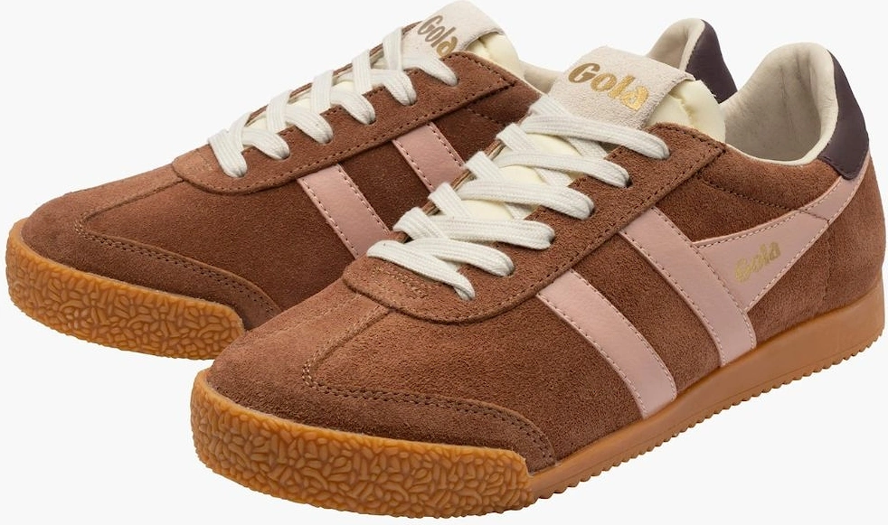 Gola Classics Women's Elan Trainers Umber/Pearl Pink/Cocoa