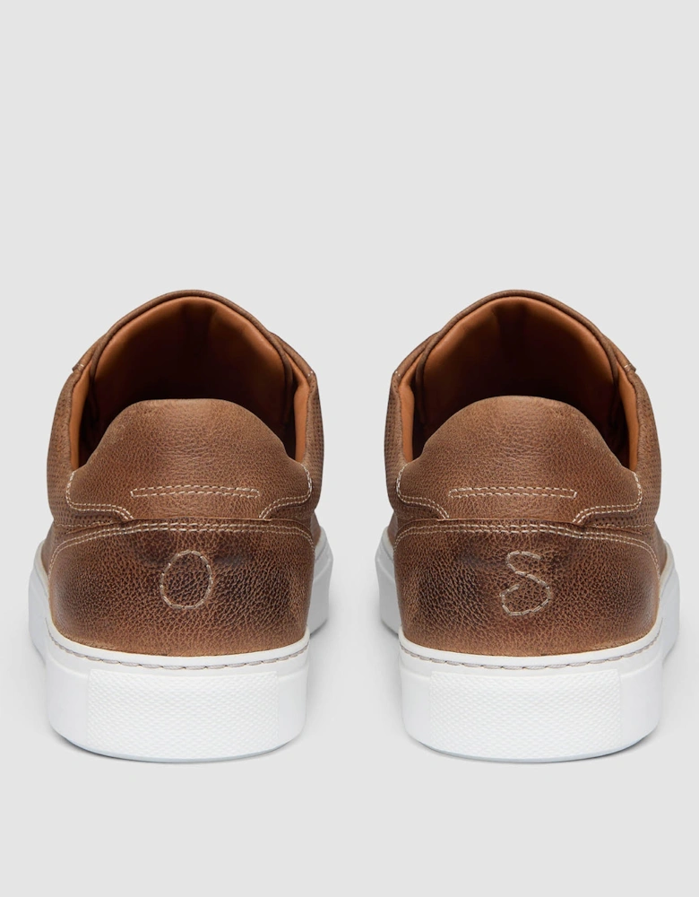 Oliver Sweeney Almada Mens Perforated Leather Trainers - Tan