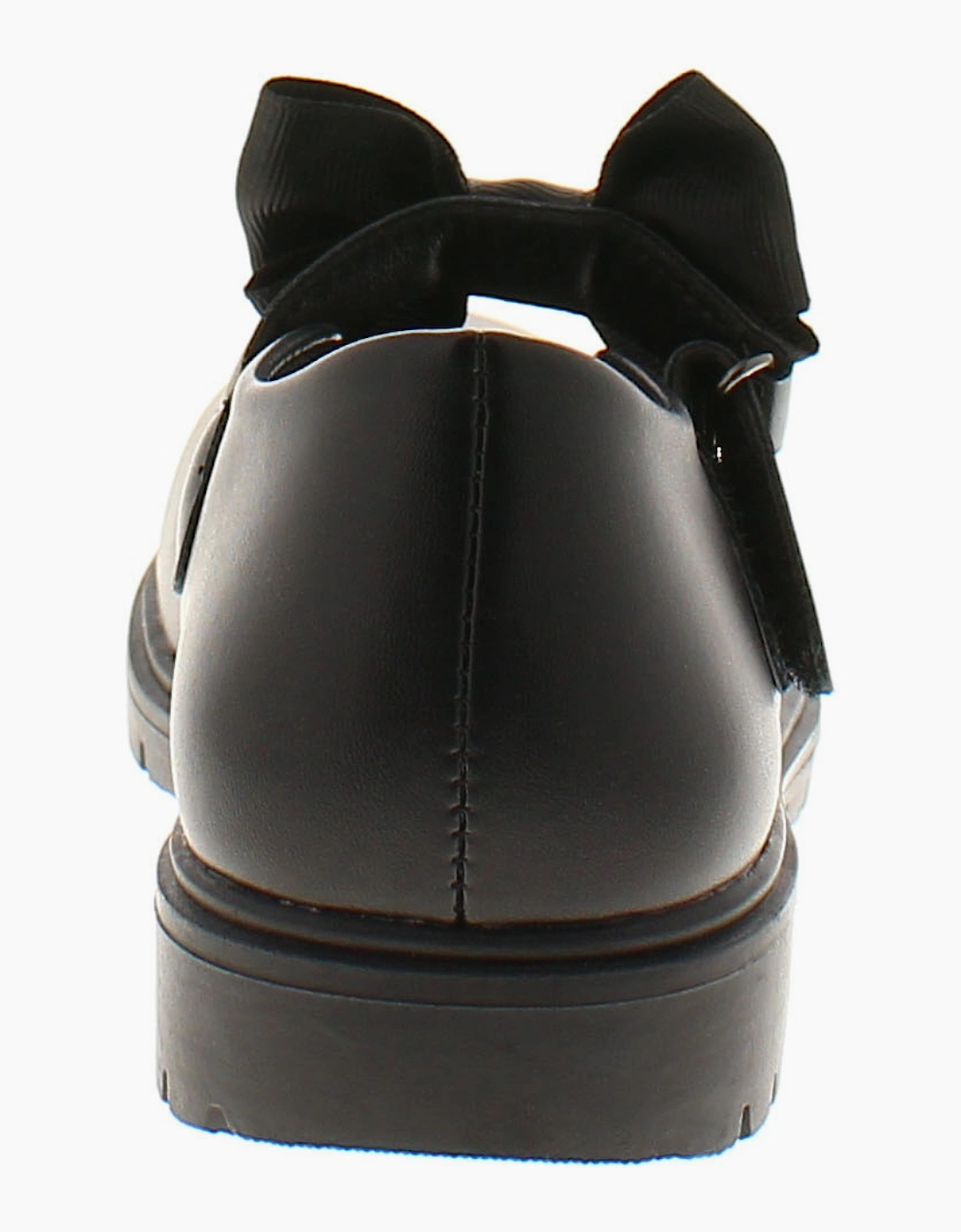 Princess Stardust Girls School Shoes Younger Candice Touch Fastening black paten