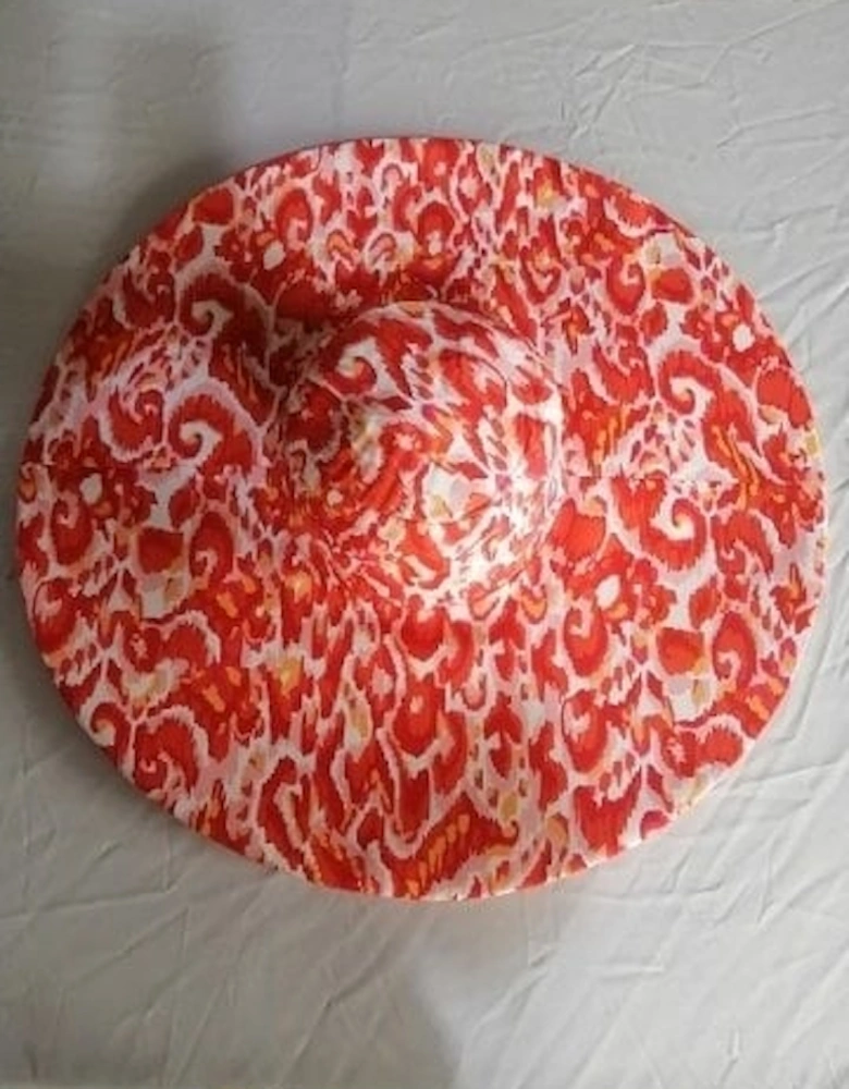 Orange Eco Silk Oversized Flapper Hat