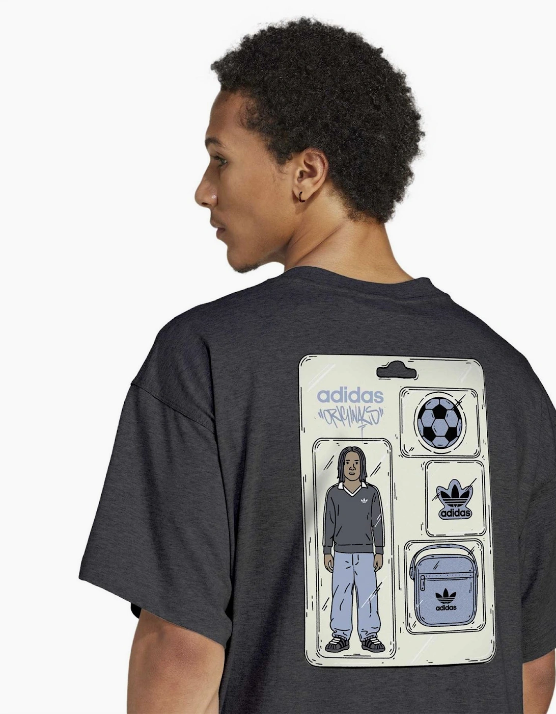 Adi Starter Short Sleeve Cotton Graphic Oversized Fit T-Shirt