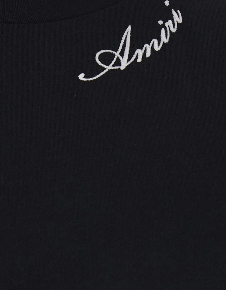 Amiri Script Embroidered T-Shirt in Black