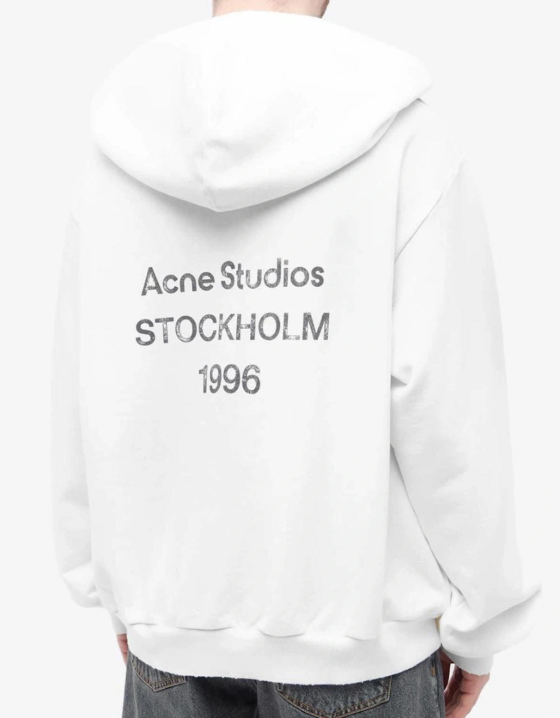 Acne Studios Stockholm Logo Hoodie in White