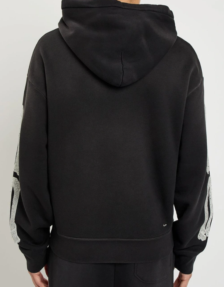 Amiri Bones Embroidered Hoodie in Black