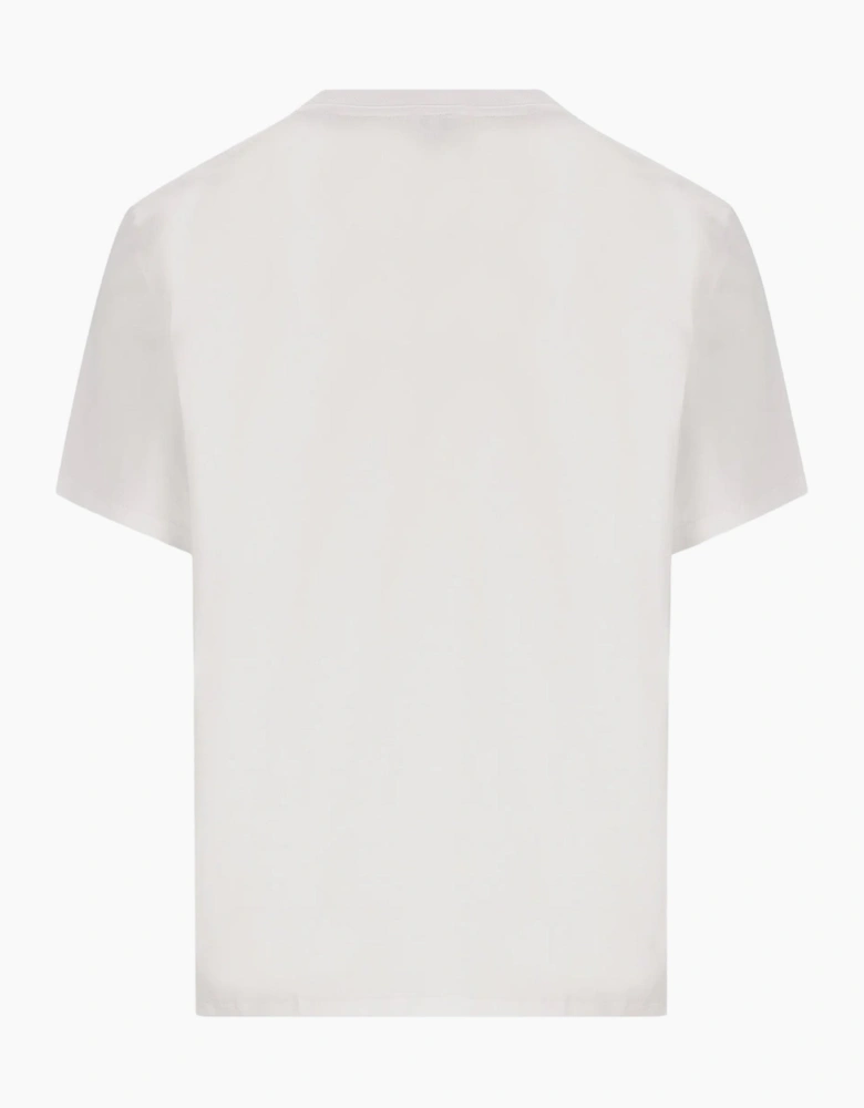Loewe Two-Tone Anagram Embroidered Pocket T-Shirt in White