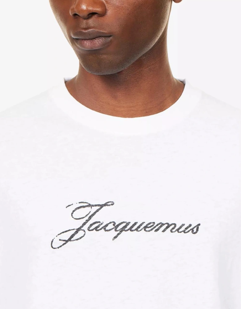 Jacquemus Signature Logo T-Shirt in White