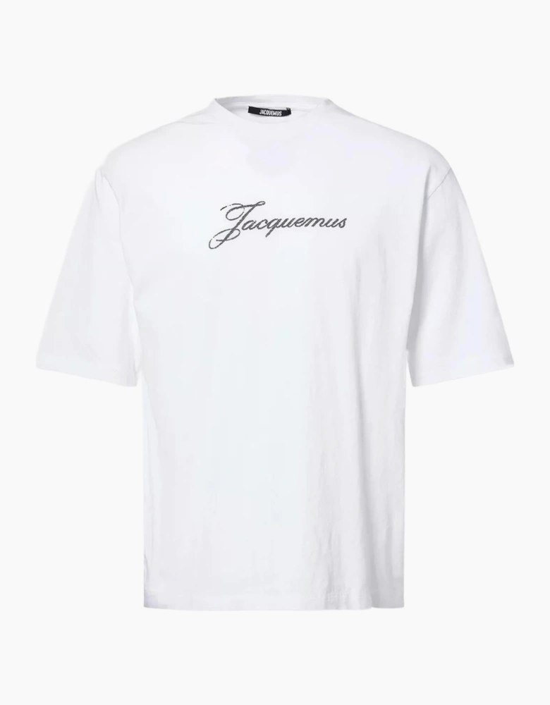 Jacquemus Signature Logo T-Shirt in White