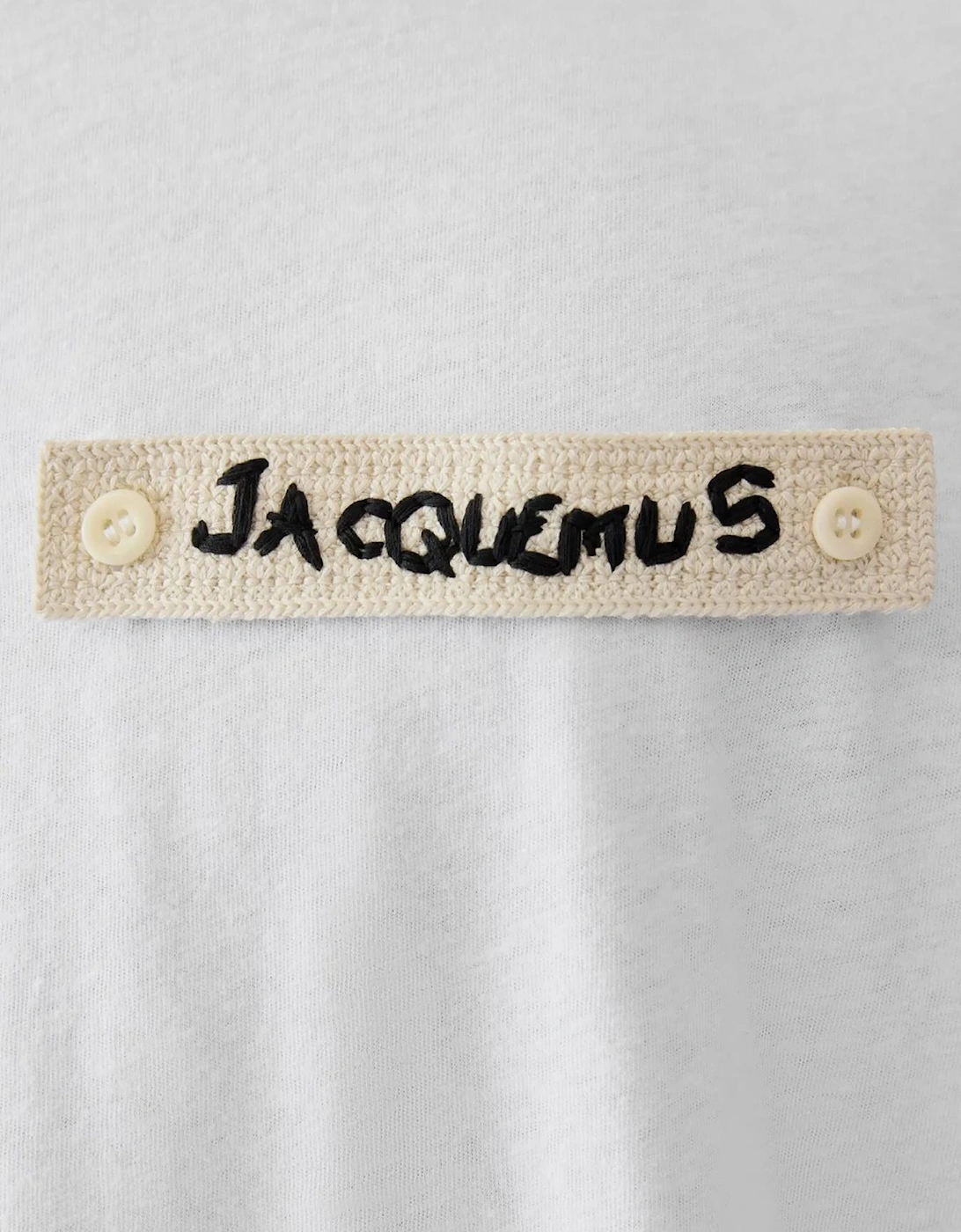 Jacquemus Crochet Logo T-Shirt in White