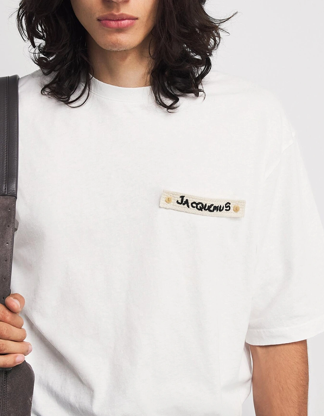 Jacquemus Crochet Logo T-Shirt in White