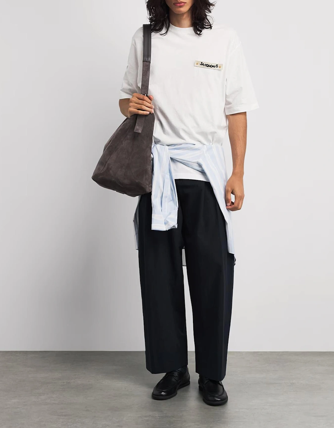 Jacquemus Crochet Logo T-Shirt in White