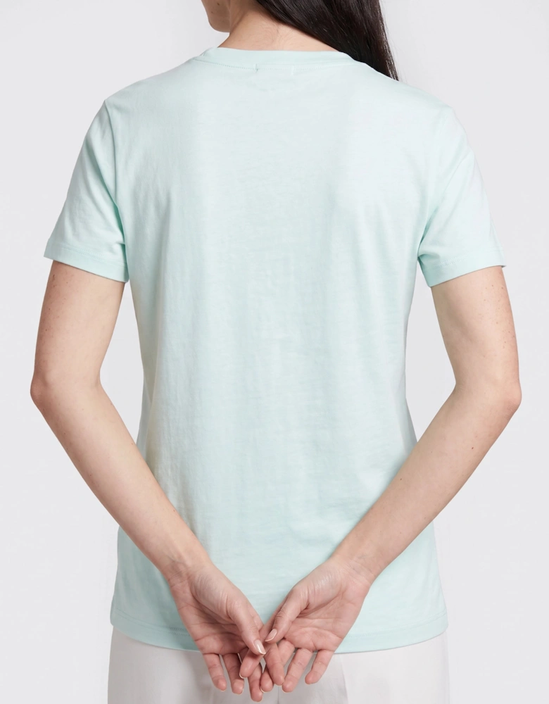 Green Mint Plage Tee Beaded T-shirt