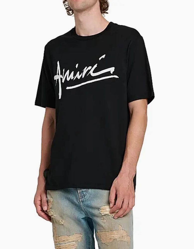 Amiri Script Logo T-Shirt in Black