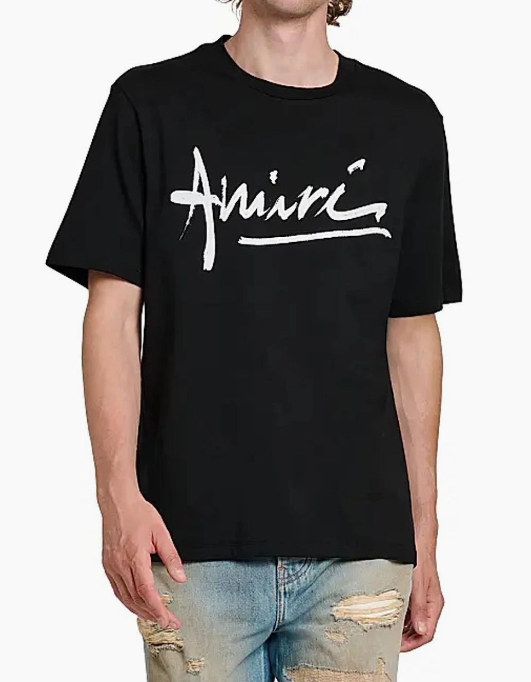 Amiri Script Logo T-Shirt in Black